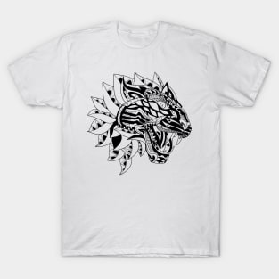 the wild tiger in ecopop flames T-Shirt